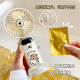 Handheld small fan silent rechargeable fan student desktop cute portable hanging neck folding mini electric fan