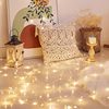 Battery box led copper wire light string warm color flower light string
