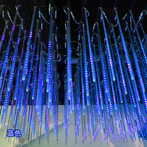 Blue Streaming Stars Rain Light Meteor Light Tree Lights Hanging Tree Lights Outdoor Outdoor Waterproof Seven Color Strings Lights