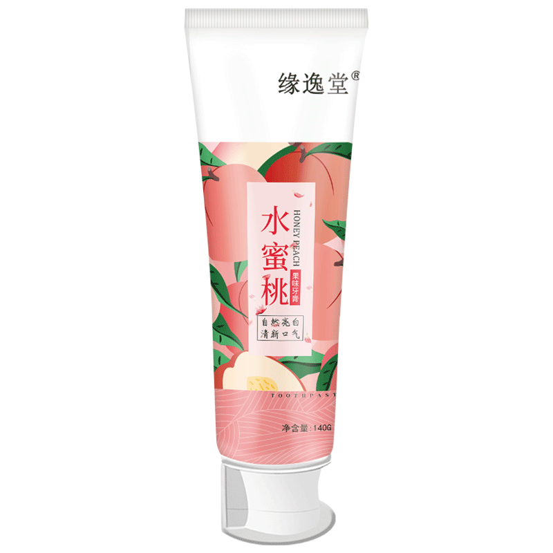 水蜜桃果味去黄去渍除牙黑烟渍牙膏 缘逸堂牙膏