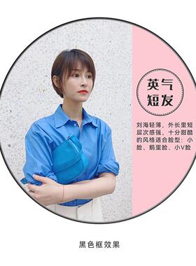 oj8f理发店发型挂画圆形2023图片发廊美发店墙面装饰画女造型新款