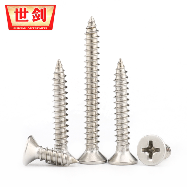 304 stainless steel countersunk head self-tapping screw flat head screw