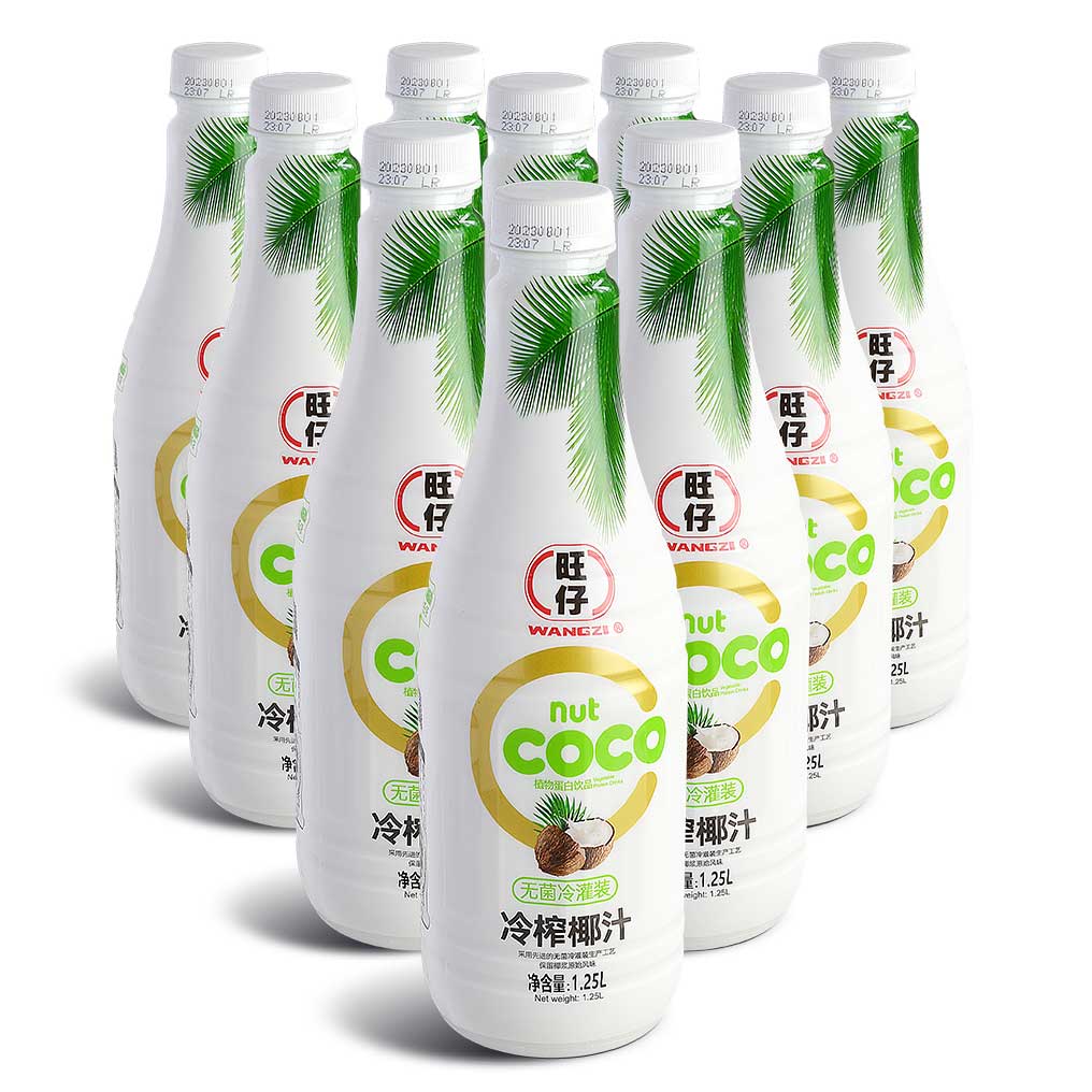 旺仔生榨椰汁水冷椰子汁椰奶椰子水节假日家庭聚会饮品1.25L*2瓶 - 图2