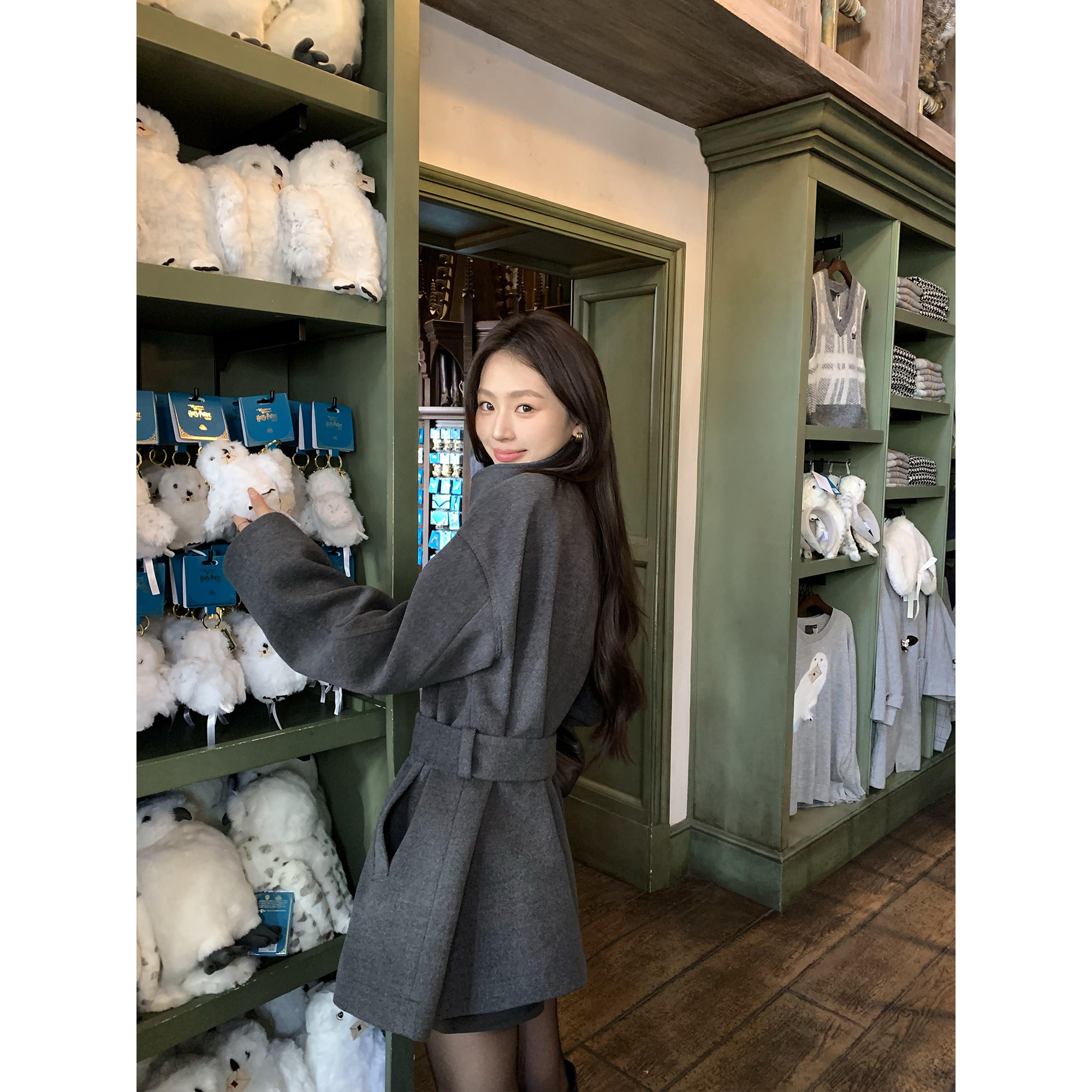 pusumede 韩女轮廓 重磅立领毛呢外套女气质保暖短款小个子大衣,淘宝优惠券,粉丝福利购,淘宝优惠卷