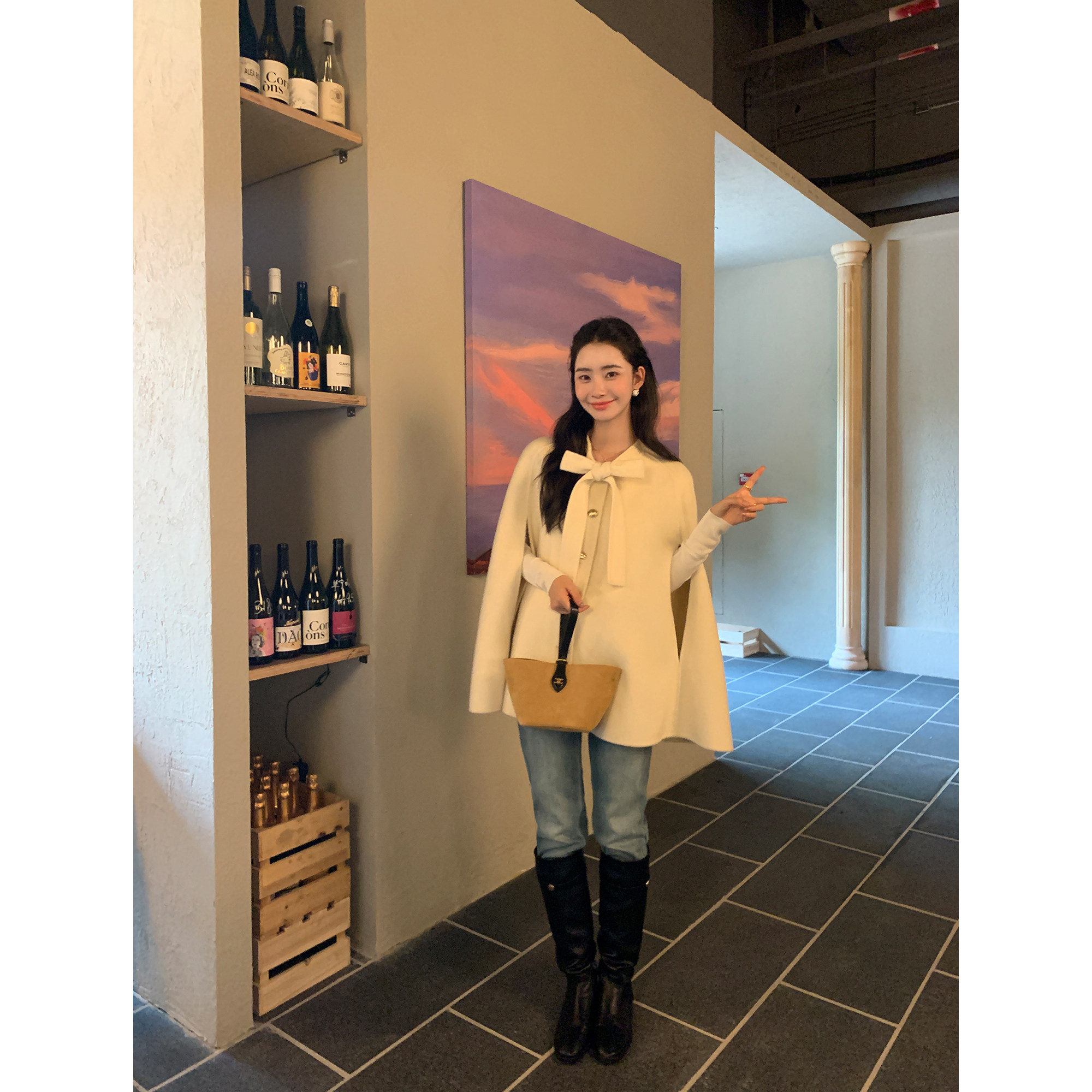 pusumede 矜贵千金 100%羊毛双面呢大衣女气质优雅斗篷毛呢外套,淘宝优惠券,粉丝福利购,淘宝优惠卷