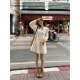 White French long-sleeved dress with feminine design
