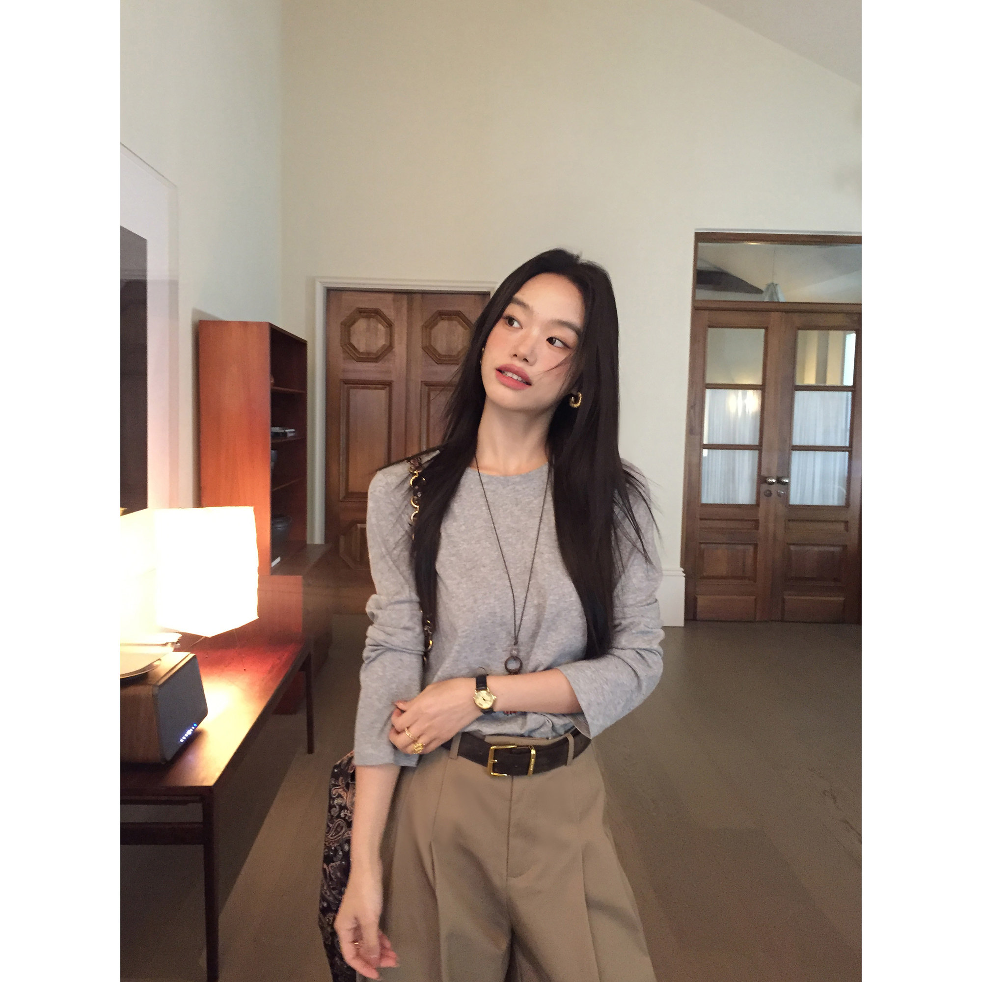 pusumede 搭出时髦 圆领针织长袖T恤女基础款内搭宽松打底衫上衣,淘宝优惠券,粉丝福利购,淘宝优惠卷