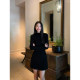 Slim-fitting turtleneck woolen dress