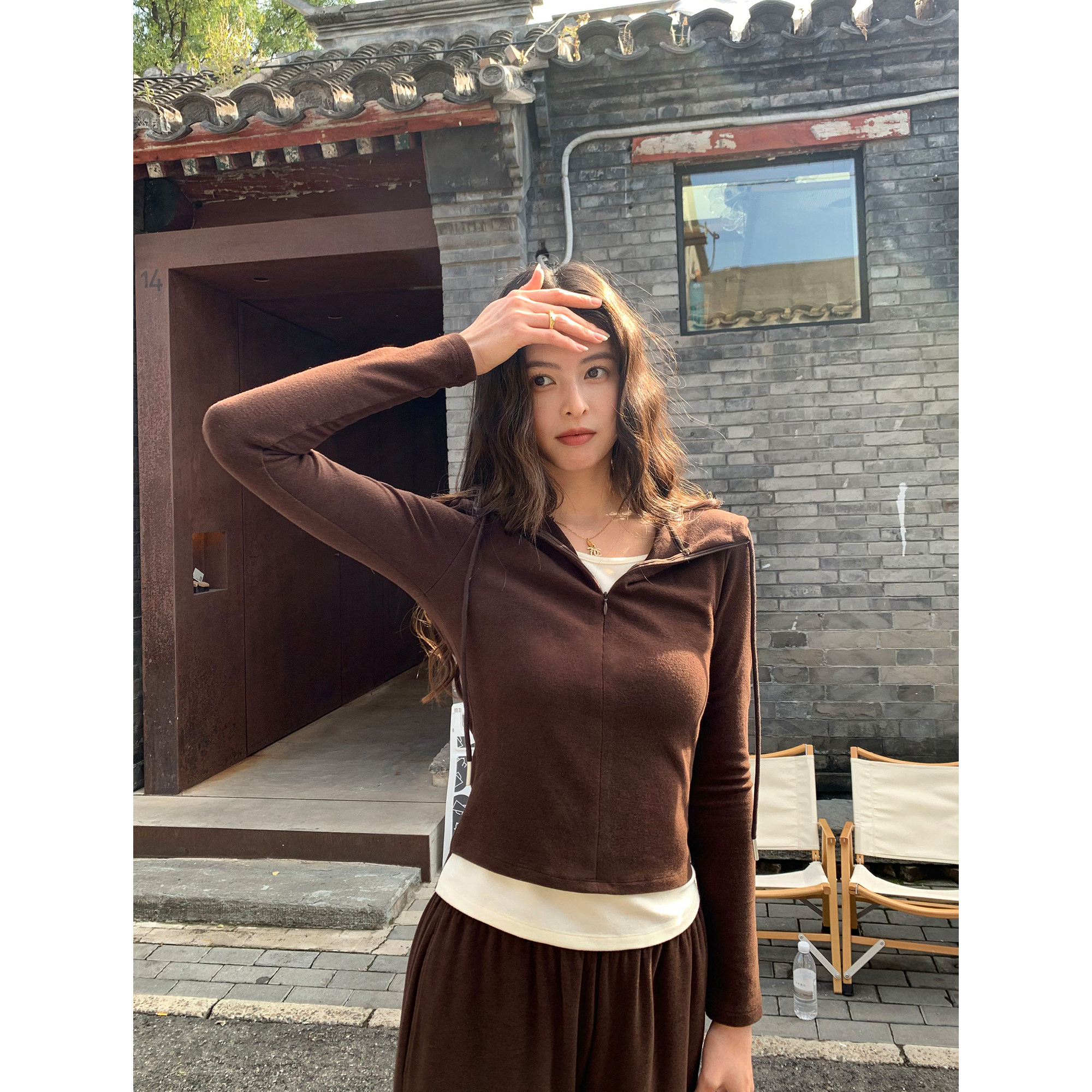 pusumede 城市假日 假两件连帽开衫女针织上衣/半身裙/休闲裤套装,淘宝优惠券,粉丝福利购,淘宝优惠卷