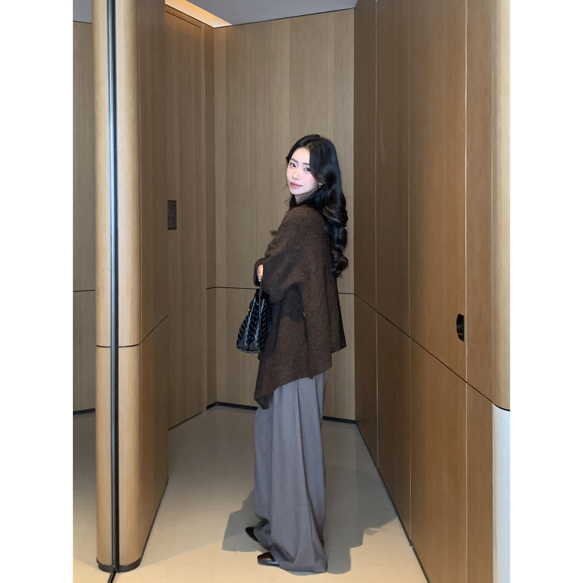 pusumede 随性松弛 灰色宽松针织开衫女软糯厚实保暖弹性毛织外套,淘宝优惠券,粉丝福利购,淘宝优惠卷