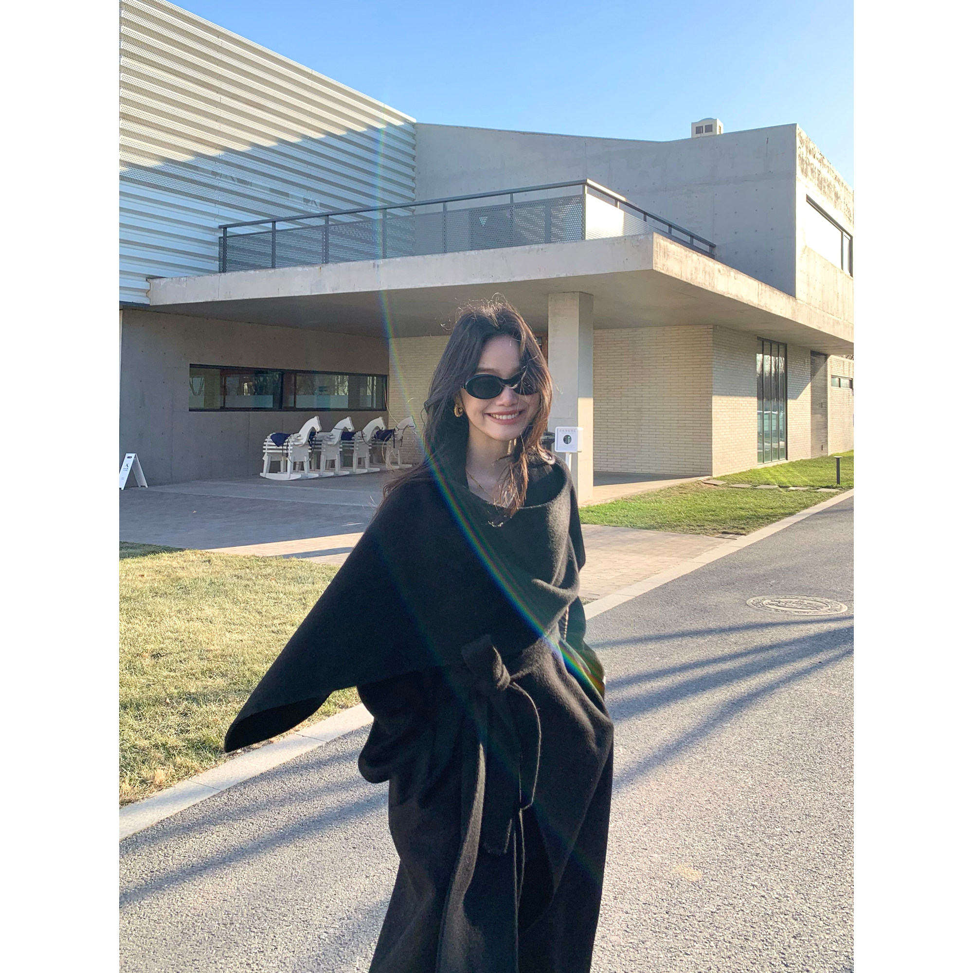 pusumede 暖糯冬日 100%羊毛围巾领大衣女高级感双面呢中长款外套,淘宝优惠券,粉丝福利购,淘宝优惠卷