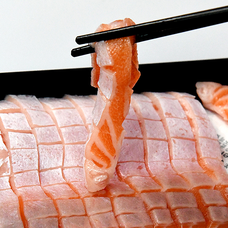 当天现切冰鲜挪威三文鱼腩400g腹部新鲜生鱼片寿司海鲜刺身拼盘-图3
