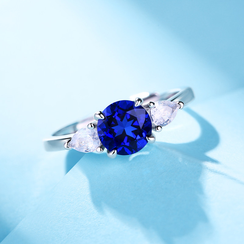 jiuzuan蓝宝石彩色小众设计戒指 JIUZUAN戒指/指环