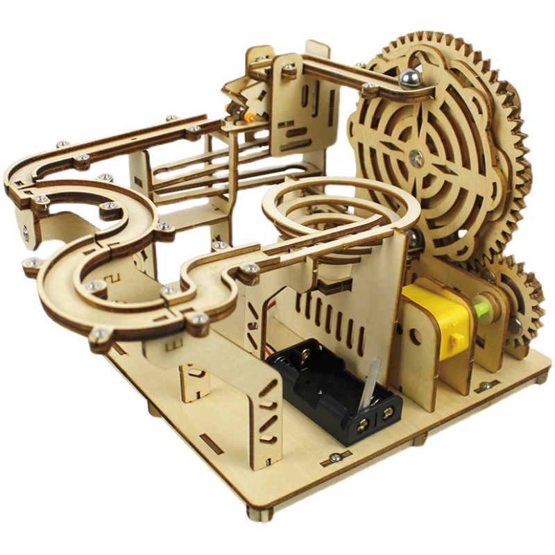 diy科技发明高难度小制作轨道滚珠中小学生手工积木拼装教具益智-图3