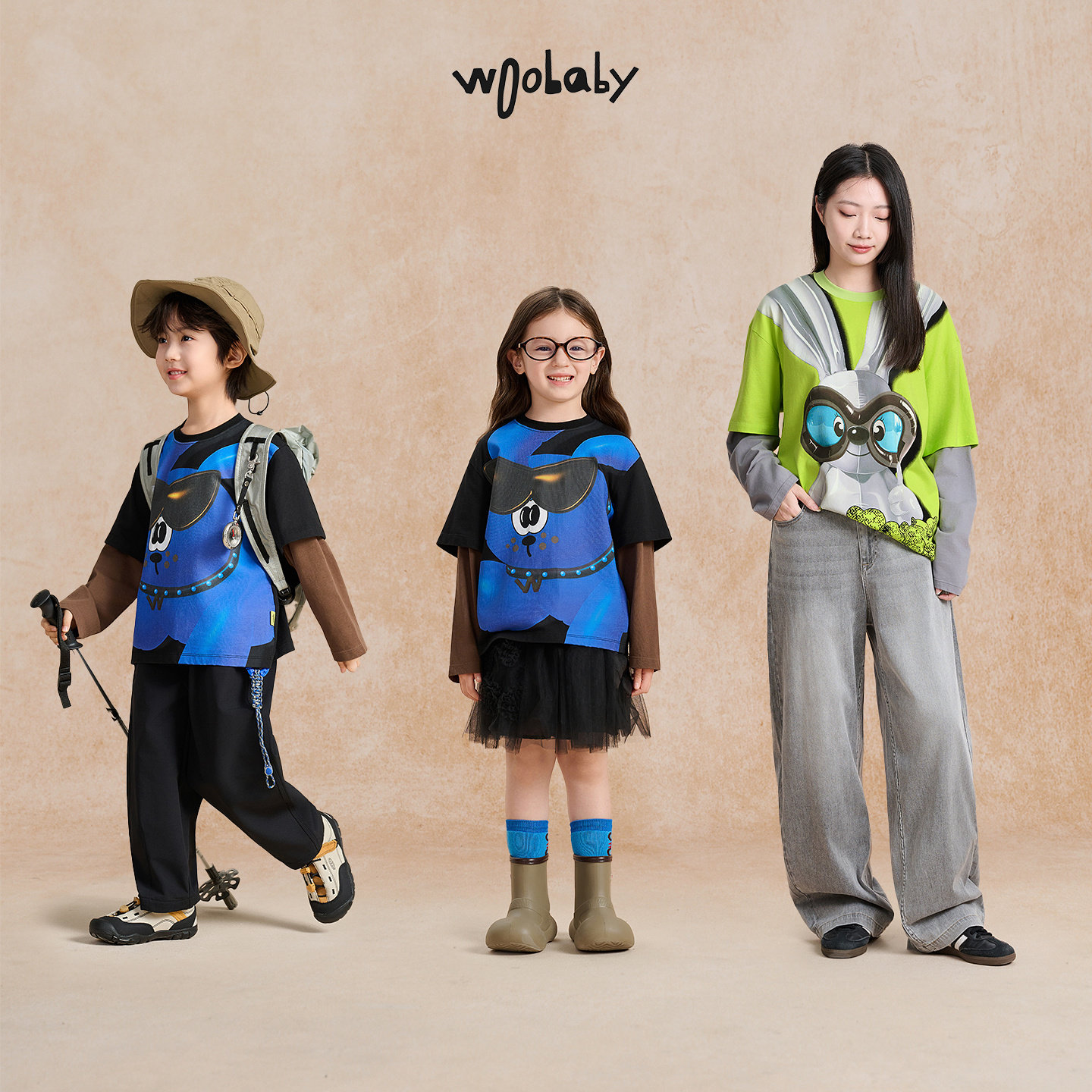 [勇气乐园]woobaby儿童长袖T恤男女童25秋季纯棉3A抗菌防螨假两件,淘宝优惠券,粉丝福利购,淘宝优惠卷