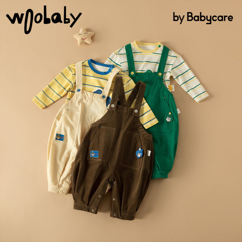 babycare童装男童女宝宝灯芯绒裤子 woobaby裤子