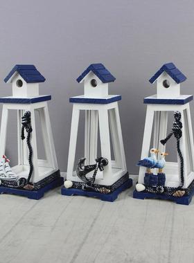 地中海风灯装饰摆件仿古风塔创意海洋风格灯塔桌面摆台装饰品摆设