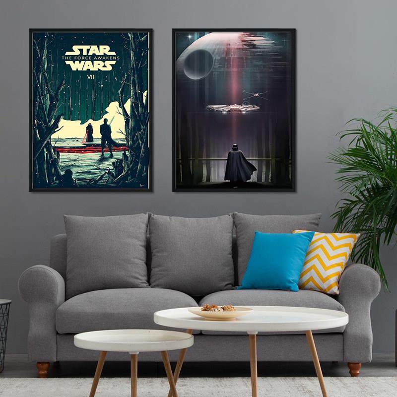 星球大战电影海报装饰画客厅背景墙绝地武士儿童房挂画电竞酒店画,淘宝优惠券,粉丝福利购,淘宝优惠卷