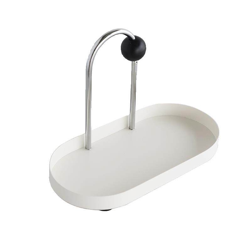 方寸时光北欧铁艺香薰托盘手提装饰盘卧室桌面黑白简约首饰收纳盘,淘宝优惠券,粉丝福利购,淘宝优惠卷