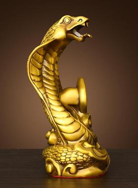 铜蛇饰品祝福字蛇十二生肖蛇眼睛蛇百财钱蛇大小家庭办公工艺品