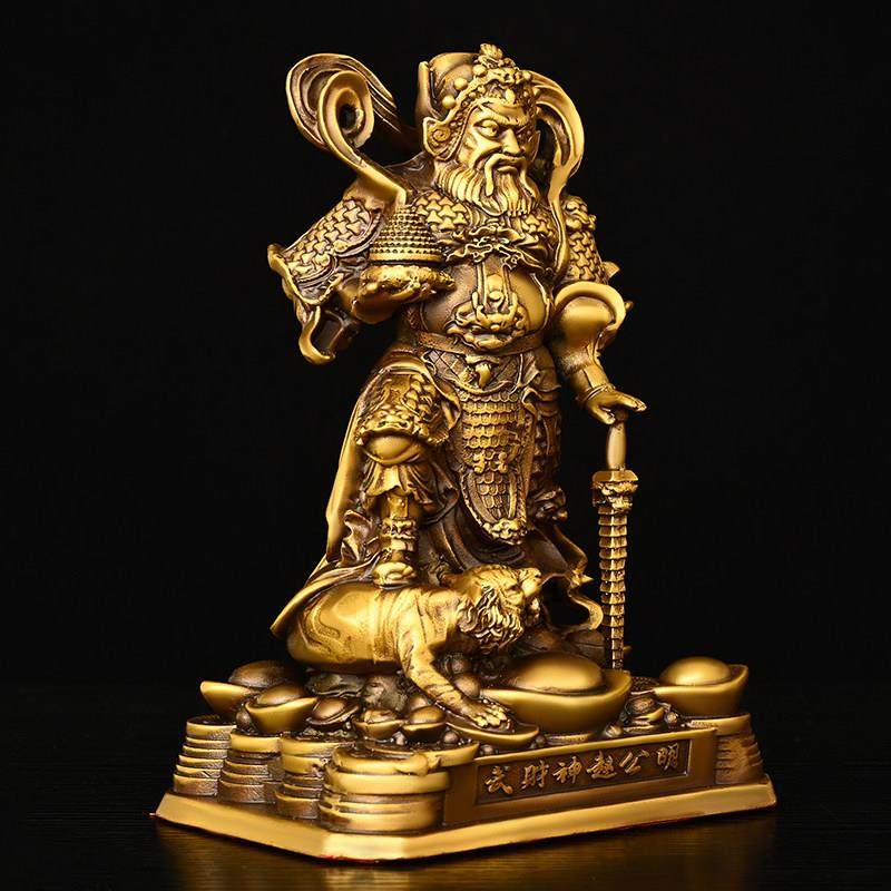 全铜赵公明饰品站吴财神铜像大本营黑虎宣坛赵公明赵元帅铜像,淘宝优惠券,粉丝福利购,淘宝优惠卷