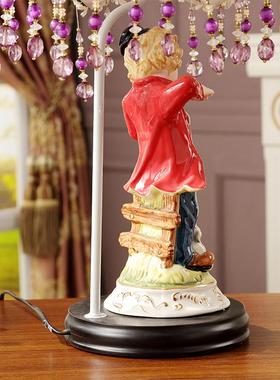 欧式瓷偶小男孩拉提琴女孩单车摆件高档手工艺术品陶瓷装饰品