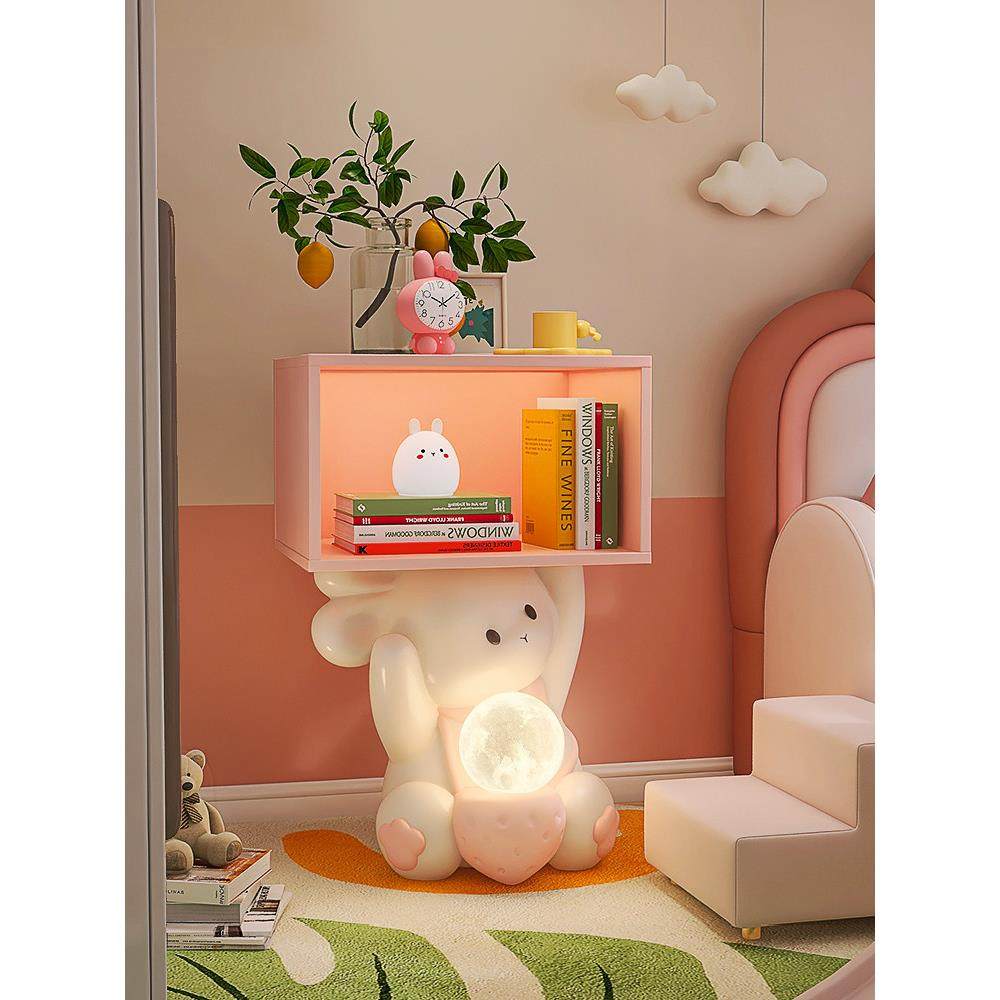 可爱兔子卧室床头柜儿童房客厅沙发旁边几置物落地摆件家居装饰品,淘宝优惠券,粉丝福利购,淘宝优惠卷