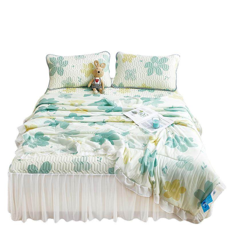 夏季乳胶凉席四件套夏凉被床上冰丝席空调席夏被可机洗床裙款席子,淘宝优惠券,粉丝福利购,淘宝优惠卷