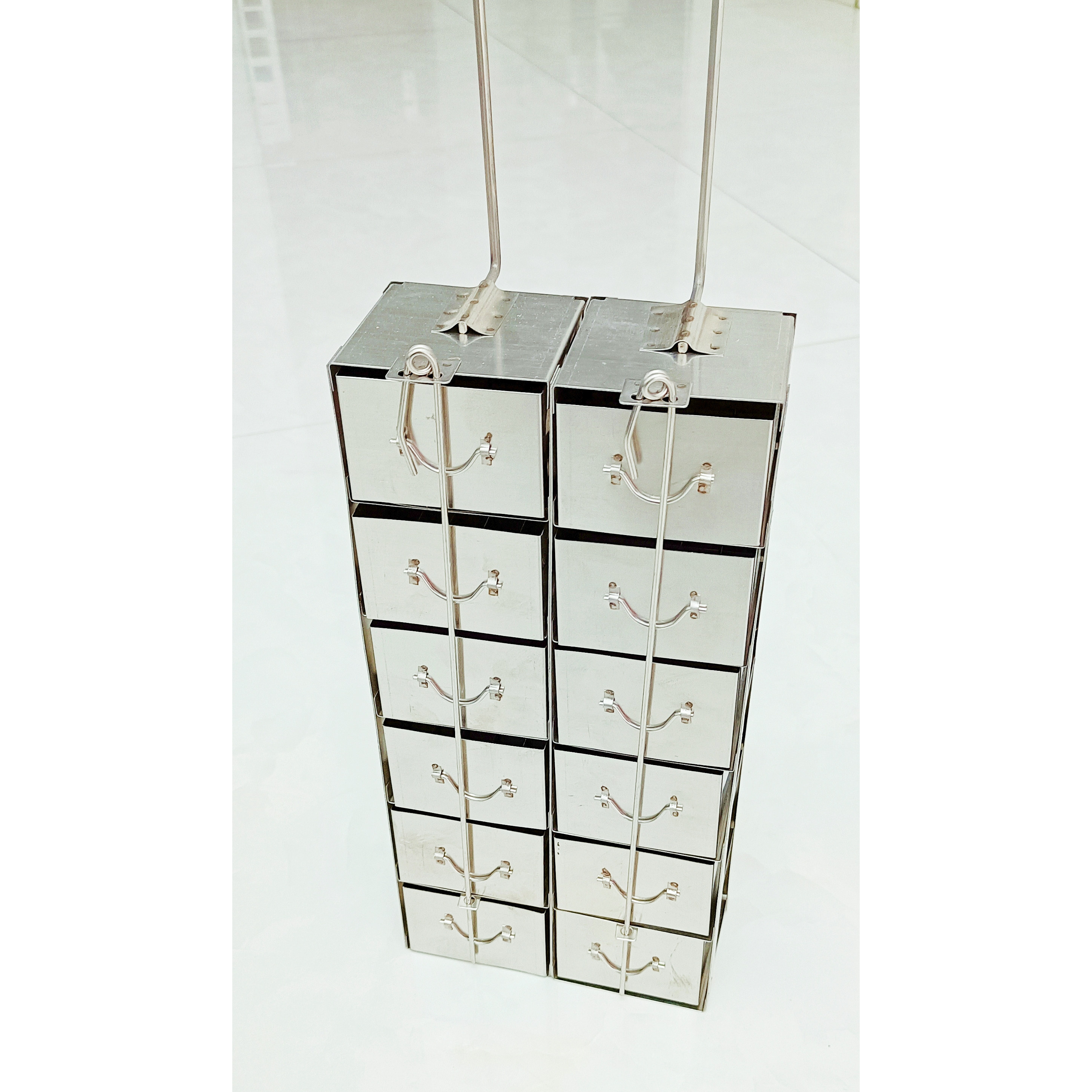 液氮罐提篮冻存吊架不锈钢冻存盒25格细胞2ml5ml抽屉方提桶架456,淘宝优惠券,粉丝福利购,淘宝优惠卷