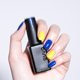 Unna (beauty) nail polish glue 2024 new high-end blue and yellow combination spring and summer color jumping graffiti manicure
