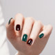 Unna (beauty) amber meets BV green white temperament style 2024 spring and summer new nail art professional color matching