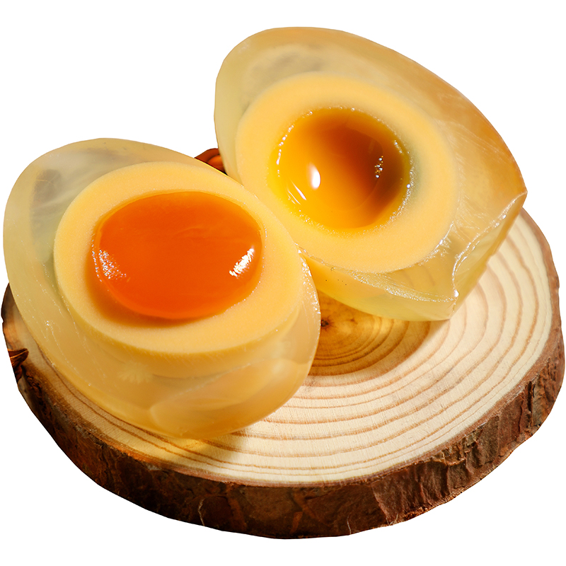 四川皮蛋松花蛋无铅溏心整箱20枚鸭蛋黄心黄色黄金手工艺特产变蛋-图3