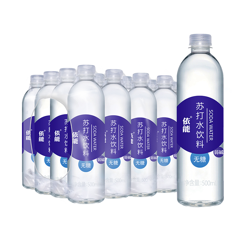 【包邮】依能加锌苏打水500ml*24瓶弱碱性家庭家用量贩装