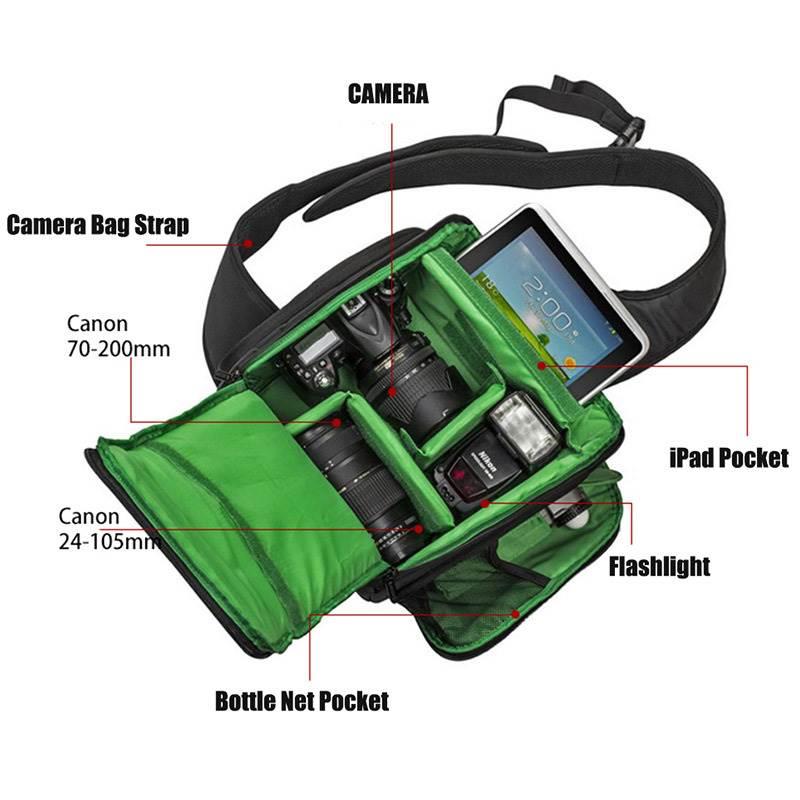 爆款户外摄像机包单肩斜跨单反相机包数码相机摄影包 - 图0