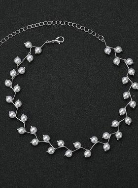 X650 韩版气质锁骨链choker 简约百搭折线满颈带项链女定制