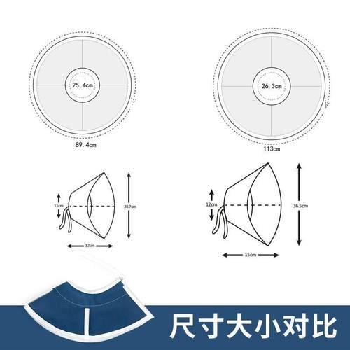 无纺布狗脖圈伊丽莎白圈脖套毛猫项圈美容罩宠物防咬防舔防抓-图0
