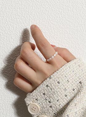 韩国东大门淡水戒指女小众设计冷淡风指环2025年新款潮配饰女定制