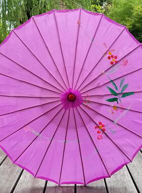 绸布伞跳舞伞舞蹈伞工艺伞56cm小号演出道具油纸伞装饰伞古典花伞