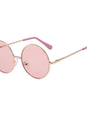 儿童太阳镜 金属框架复古圆墨镜B130简约潮童眼镜定制