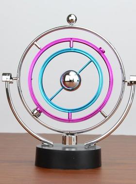 usb电池两用天体永动仪摇摆器桌面摆件混沌摆件家居装饰摆设定制