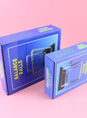 方型黑色牛顿撞球混沌摆 碰碰球撞球摇摆球 趣味桌面装饰摆件礼品