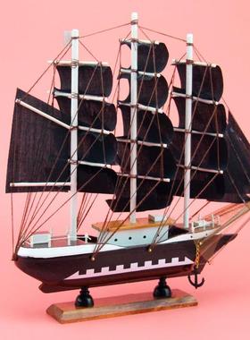 海盗船木质模型 地中海风格木制摆件工艺品家居装饰摆设定制