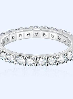 韩版网红戒指女20分莫桑钻戒时尚食指饰品指环排戒 开口闭口定制