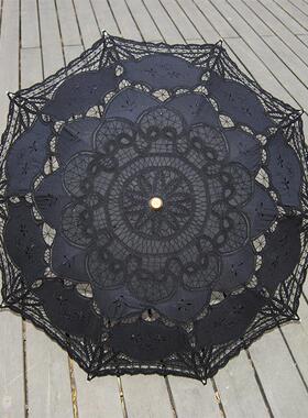工艺花边蕾丝伞 棉布装饰婚礼摄影伞 道具日韩欧式舞蹈绸布绣花伞