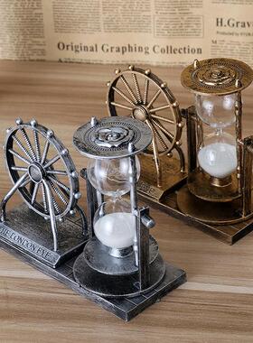 创意学生礼物复古摩天轮流沙沙漏摆件 家居装饰摆件工艺品定制