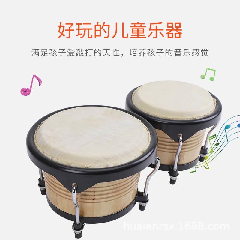 可调音邦戈鼓 儿童乐器玩具 手鼓 奥尔夫乐器 教具玩具 厂家直销 - 图2