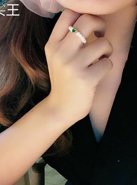 新款天然珍珠戒指女简约