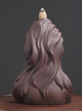 ins北欧现代简约人脸面具紫砂倒流香炉 创意欧美人体香炉家居摆件