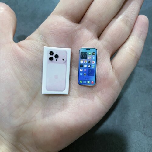 迷你手机模型微缩苹果17手机模型 娃屋配件 整蛊道具模型 - 图3