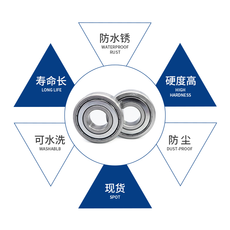 不锈钢轴承内径45 50 55 60 75 mm440 304 不锈钢 防腐 防水 轴承 - 图1